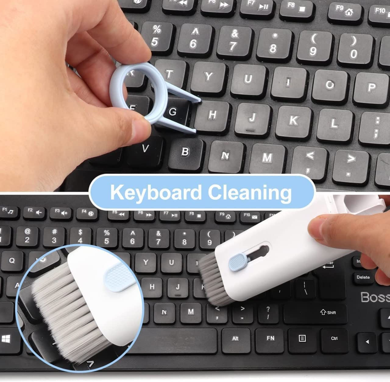 6462 7 In 1 Electronic Cleaner Kit Cleaning Kit For Monitor Keyboard Airpods Screen Dust Brush Including Soft Sweep Swipe Airpod Cleaner Pen Key Puller And Spray Bottle Wukusy