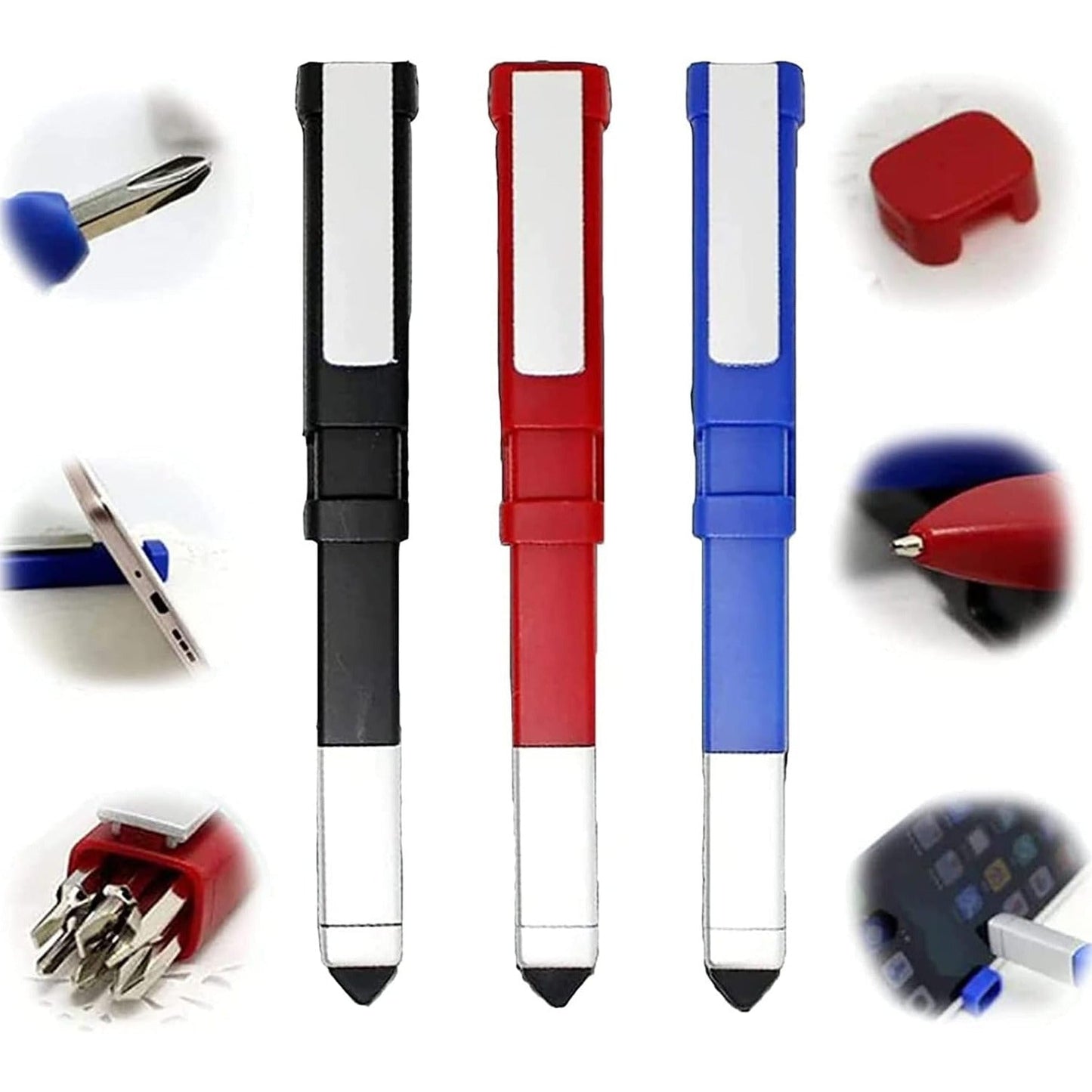 7470 Pen-shaped Phone Holder With Screwdriver Sets Multi-function Pen 4 In 1 Tech Tool Pen Portable Phone Tools With Capacitive Stylus Ball Point Pen Mobile Wukusy