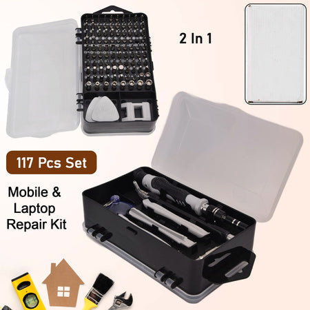 Screwdriver Electronic Laptop Mobile Repair Tool Kit (117 Pcs Set) Wukusy