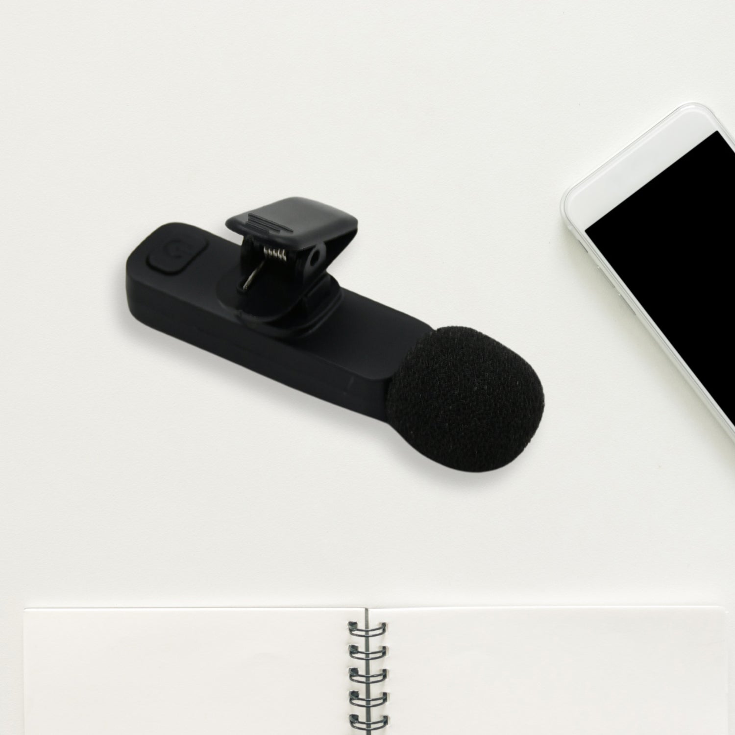 12639 Intelligent Noise Cancelling Live Streaming Clip On Microphone For Type-c  For Iphone With Charging Mini Wireless Lapel Collar Microphone Wukusy